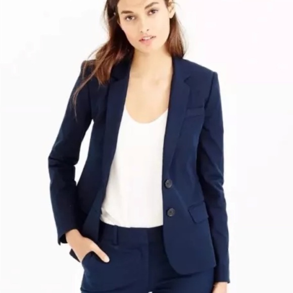 J.Crew Thompson Bi Stretch Navy Blazer Jacket - Picture 1 of 16